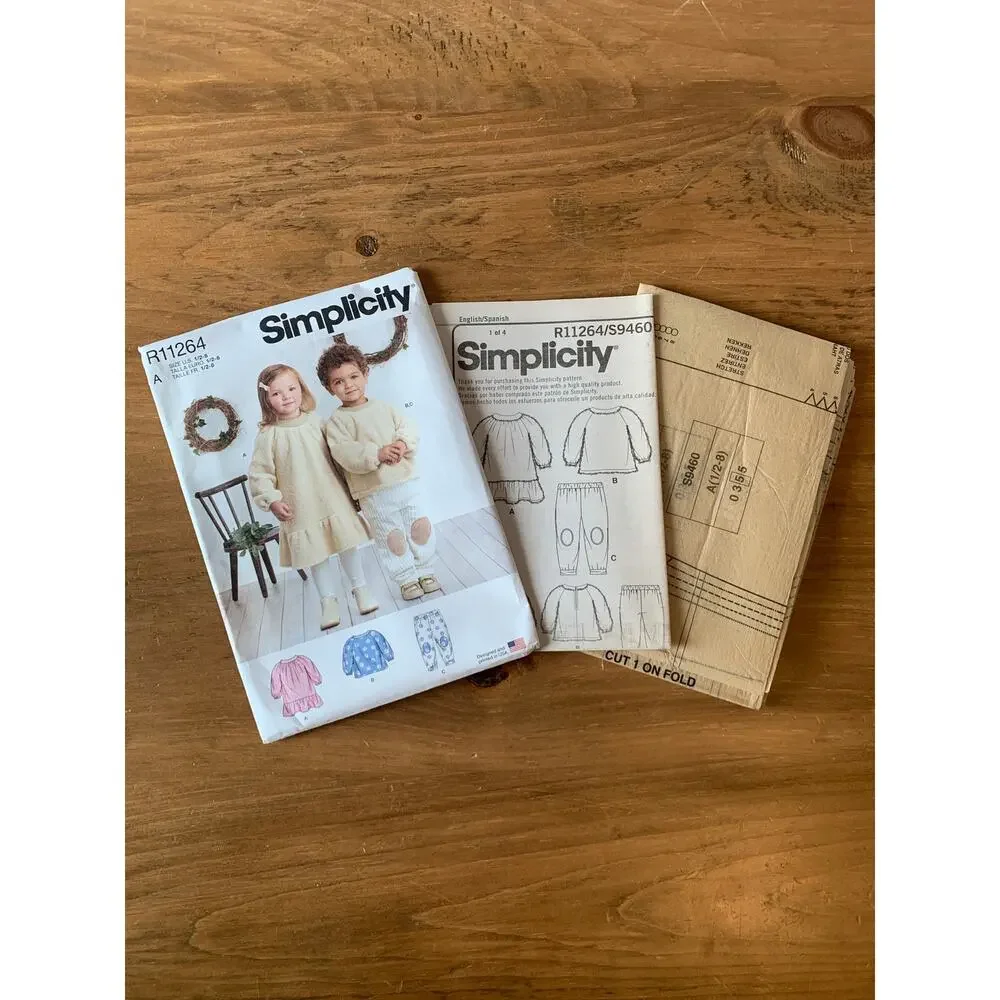 Simplicity Sewing Pattern R11264 Toddler/Child US Sz ½-8 Dress Top Pants